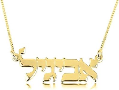 RESVIVI Personalized Name Necklace in Diferent Language Custom English Chinese Arabic Greek Hebrew Japanese Korean Russian Hindi Name Pendant Necklace