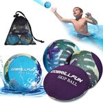 GOBRILLFUN Splash Water Bouncing Balls, Water Skip Ball: Swimming Pool Play Fun with Mesh Bag - Ideal Beach Toys & Games for Summer - Gift for Kids 3+, 4-8-12, Tween Girls Boys 8-12, and Adults (4)