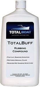 TotalBoat TotalBuff Marine Rubbing Compound (Quart) | Removes Heavy Oxidation and Scratches | Aggressive Fast Cut Liquid Formula for Fiberglass Gelcoat & Paint Restoration on Boats and Cars