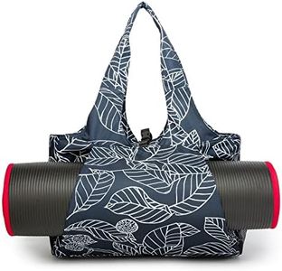 KUAK Yoga Mat Bag, Large Waterproof Sport Gym Tote Bag with Holding 2 Yoga Mats, Adjustable Yoga Mat Strap/Yoga Mat Holder Pocket/Bottle Pockets, Carryall Tote for Pilates Fitness Travel