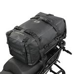 Rhinowalk Motor Pannier Bag 30L Multifunctional FullyWaterproof Rear Rack Trunk Motorcycle Seat Bag Motorbike Saddle Bag Professional Motor Accessories-Black