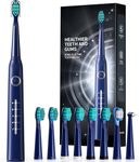 Electric Toothbrush, Sonic Toothbrushes with 8 Brush Heads 40000 VPM 5 Modes, Sonic Toothbrushes Fast Charge 4 Hours Last 30 Days, Rechargeable Toothbrush for Adult Blue