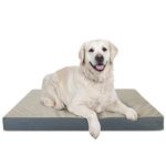 Nobleza Extra Large Dog Bed, Ultra Soft Dog Bed XL Washable, Orthopedic Dog Bed Grey Dog Mattress for Crate, Flat Pet Bed with Removable Cover, Flannel Pet Beds with Anti-Slip Bottom, 110x80x8cm