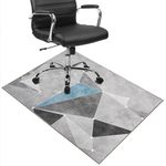 SAIKOOWA Office Chair Mat for Hardwood Floor, 36"x48" Office Rug Easy to Move,Floor Mat for Office Chair,Rolling Chair Mat - Office Home Anti-Slip Desk Chair Mat for Laminate/Tile Floor, Black Blue