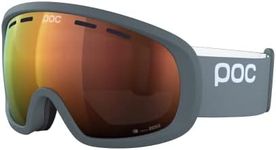 POC Unisex_Adult Fovea Mid Clarity Ski Goggles, Pegasi Grey/Spektris Orange, One