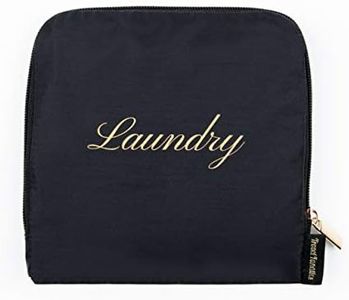 Travel Laundry Bag by Travel Fanatics - Washable Drawstring Pouch for Dirty Clothes Bag, Suitcase Organization, Collapsible Laundry Bag for Travel, Camp, & College Students - 21x22 Black