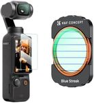 K&F Concept Blue Streak Filter Compatible with DJI Osmo Pocket 3, Anamorphic Flare Special Effects Lens Filter