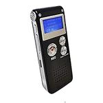 16GB Digital Voice Recorder, USB Rechargeable Dictaphone Recorder with External Microphone Earphones, for Clear Audio Tape Recording Meetings & Lectures, Pocket Dictaphone Mini MP3 Player