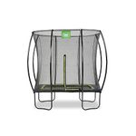EXIT Toys Silhouette Trampoline - 5x7ft - Compact Rectangular Outdoor Trampoline for Toddlers and Kids - Includes Safety Net and Feet Safety System - Competitively Priced - Safe Entry - Black