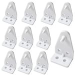 Cutelec 8pcs Hold Down Bracket Bottom Rail Hold Clips White Plastic on 1inch Mini Blinds