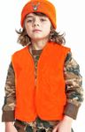 Klarny Outdoors Orange Safety Vest, High-Visibility Blaze Quiet Deer Hunting Vests, Outdoor Hiking Walking Lightweight Accessories For Men, Women, Kids, Large