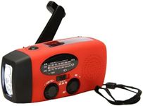 Emergency Wind Up Radio with Rechargeable USB Phone Charger/3-LED Flashlight Torch/AM/FM/Weather/Portable Solar Hand Crank Radio for Household and Outdoor Camping, Hiking, Travel