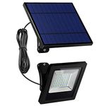 Solar Powered Lights Outdoor, Awanber Bright White Light IP65 Waterproof Auto Dusk to Dawn 350° Adjustable Solar Security Flood Lights for Barn, Garden, Garage, Pathway, Yard, Patio, Lawn, Balcony