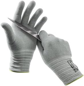 LANON Cut Resistant Gloves ANSI A4 Cut Proof Work Gloves, Extreme Lightweight & Thin, Fiberglass-free, 3D-Comfort Fit, Breathable, Food Grade Upgrade Safety Anti Cutting Gloves, 1 Pair, Large