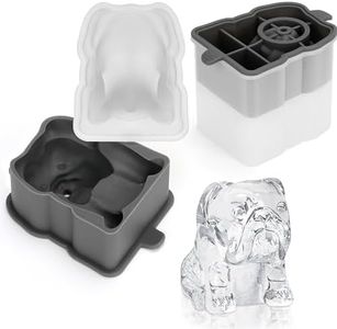 Kurtzy Pack de 2 Moldes Silicona Perro - Novedosas Cubiteras para Hielo Libre de BPA A Prueba de Derrames - Cubitera Silicona para Congelador - Cubitos de Hielo para Cocteles, Bebidas en Fiestas