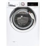 Hoover H-Wash 300 H3DS4855TACE Freestanding Washer Dryer, WiFi Connected, Load, 1400 rpm, White with Chrome door, White/Chrome Door, 8 Kg + 5 Kg