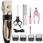 Pet Shaver Dog Clippers Grooming Kit,4 Guiding Combs,Professional Dog Trimmer,Pet Shaver for Cats, Low Noise Rechargeable Cordless Pet Shaver,Hair Trimmer for Dogs Cats Pets by LEGAND…