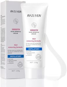 RAZUYEN Crema Depilatoria Mujer, Con Dosificador para Cuerpo y Piernas, con Centella Asiatica y Chamomilla para Pieles Sensibles, 120g