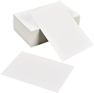 100 Pièces Carte Blanche Vierge A6, 15x10cm Papier Kraft Cartes de Voeux Vierge, 350g/m² Carte en Papier Message Cadeau, Vierges Papier Carton pour Artisanat Banquets Scolaires Bureau (Blanc)