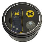 Team Golf NCAA Michigan Wolverines Gift Set Switchfix Divot Tool, Cap Clip, & 2 Double-Sided Enamel Ball Markers, Patented Design, Less Damage to Greens, Switchblade Mechanism