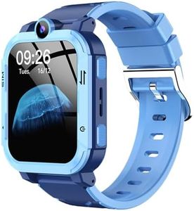 PunnkFunnk Newly Launched Safeguard 5G/4G Kids Smart Watch with SIM Calling, GPS Tracker, Video Call, SOS Alerts, Face Unlock, Games, IP67, 800mAh Battery, Voice Chat, Live Location(Blue)
