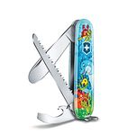 Victorinox Swiss Army Knife - My First Victorinox Children Set - 9 Functions, Multitool for Kids to learn - Blue, 84 mm
