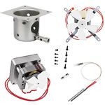 Unidanho Replacement Fire Pot Hot Rod Ignitor Auger Motor Grill Induction Fan Kit for Pit Boss Traeger Wood Pellet Grill Parts Pitboss 820 Austin XL Camp Smoker Part with Screws Fuse