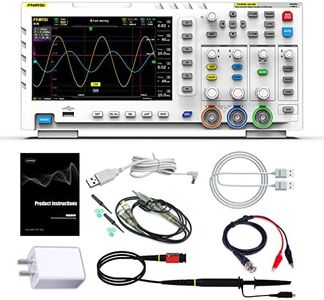 FNIRSI 1014D Oscilloscope 2 in 1 Digital Oscilloscope DDS Signal Generator, 100X High Voltage Probe, 2 Channels 100Mhz Bandwidth 1GSa/s Sampling Rate Built-in 1GB Storage Space