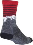 SockGuy Wool Crew 6in Summit Cycling/Running Socks (Summit - L/XL)