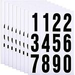 96 Pieces 8 Sets Vinyl Mailbox Numbers Sticker Reflective Mailbox Numbers for Outside Waterproof Address Sign for Home car Numbers 0-9 (Black in Silver,3 Inch)