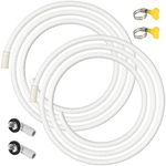 Kerykwan 2 Pack 9.8 FT Air Conditioner Drain Hose Kit, Plastic Tube for AC Condensate, Flexible&Durable Drain Hose for Mini Split AC&Portable AC Washer Dishwasher Faucet,White