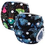 Storeofbaby Reusable Washable Baby Swim Diapers with Adjustable Snaps for Beach Pool