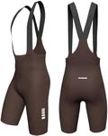Wulibike Cycling Bib Shorts Men 4D Padded High Elasticity Tights Bike Bibs Shorts Men with 3 Pockets for Road & Gravel Biking Dark Brown X-Large