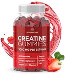 RM Creatine Gummies 3000mg - 60 Gummies, Strawberry Flavour - Creatine Monohydrate - Pre Workout Gym Supplement for Men & Women - Vegan & Gluten Free