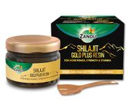 Zandu Shilajit/Shilajeet Gold Plus Resin | Boosts Stamina, Strength & Energy I Promotes muscle growth & recovery | 20g I 100% Pure Himalayan Shilajit with 24K Gold Bhasma