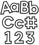 Carson Dellosa 219 pc Black and White Bulletin Board Letters Pack, Letters, Numbers, Symbols, and Punctuation Cutouts for Bulletin Board, Cork Board, Wall Decor, Classroom Decor, White & Black Décor