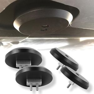 NUBEHONE Jack Pucks Aluminum Jack Pad Jacking Puck Adapter Support Compatible with Chevrolet Corvette C5 C6 C7 C8, Leave in Lifting Pads for Porsche Frame Rail (4-Pack, Black)