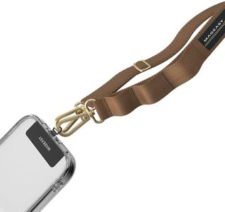 MAGEASY Crossbody Cell Phone Lanyard - Premium Strap Cell Phone Lanyard | 20mm Wide Universal Adjustable Phone Strap for iPhone, Samsung, and More | for Traveling, Hiking, Daily Use - Khaki