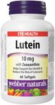 Webber Naturals Lutein 10 mg with Zeaxanthin, 60 Softgels, Supports Eye Health