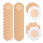 80 Pcs Disposable Nipple Covers for Women, Invisible Adhesive Nipple Pasties, Breathable Ultra-Thin Breast Petals, Waterproof Sweatproof Nipple Stickers for Backless Dress, Swimwear and Wedding.