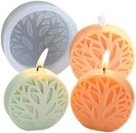 Cestony 3D Simple Tree of Life Candle Silicone Molds for Making Candle Resin Pillar Aromatherapy gypsum Candles Wax Soap Flower Specimen Clay Craft