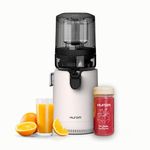 Hurom E50ST Cold Press Juicer for Home, Advanced Cold Press Technology for 10% More Juice, World's No. 1 Slow Juicer Brand Since 1974, Patented slow squeezing Technology, 12 Yrs Warranty (White)