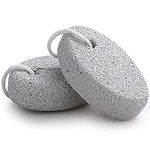 Natural Foot Pumice Stone for Feet, Borogo 2-Pack Lava Pedicure Tools Hard Skin Callus Remover for Feet and Hands - White&Red