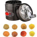 Hand Spice Grinder Metal Herb Grinder with Pollen Catcher Manual Spice Grinder with Drawer, Upgraded