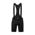 Santic Cycling Bib Shorts Men Padded Cycling Bib Tights Men Bike Bibs with Pocket Black