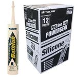 Powerseal ProLine 202 Kitchen & Bath 100% Silicone Sealant (12 Units) (White, 300ml)