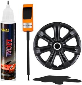 Matte Black Rim Touch Up Paint, Car Wheel Scratch Repair Touch Up Paint Pen, Quick And Easy Wheel Scratch Repair, Universal Color Black Wheel Paint (Matte Black)