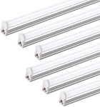 Barrina Led Batten Light 4ft, 6 Packs, T5 Led Tube Lights, 2200lm 6500K Super Bright White LED Garage Lighting, Wall and Ceiling Batten Lights, 20W