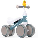 Baby Balance Bike for 1 Year Old Boys Girls Gifts, 10-24 Months Toddler Balance Bike with Duck Bell, No Pedal 4 Wheels Infant Baby Walker Balance Bike, Ride On Toys for 1 Year Old - One Size