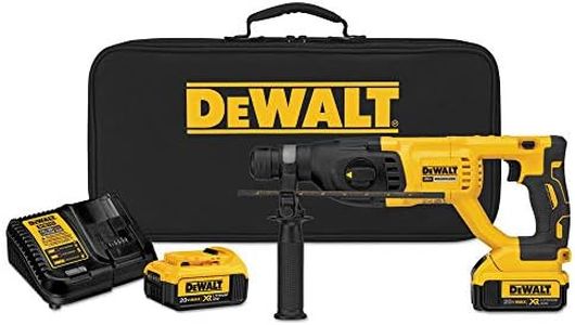 DEWALT DCH133M2 20V Max XR Brushless 1” D-Handle Rotary Hammer Kit